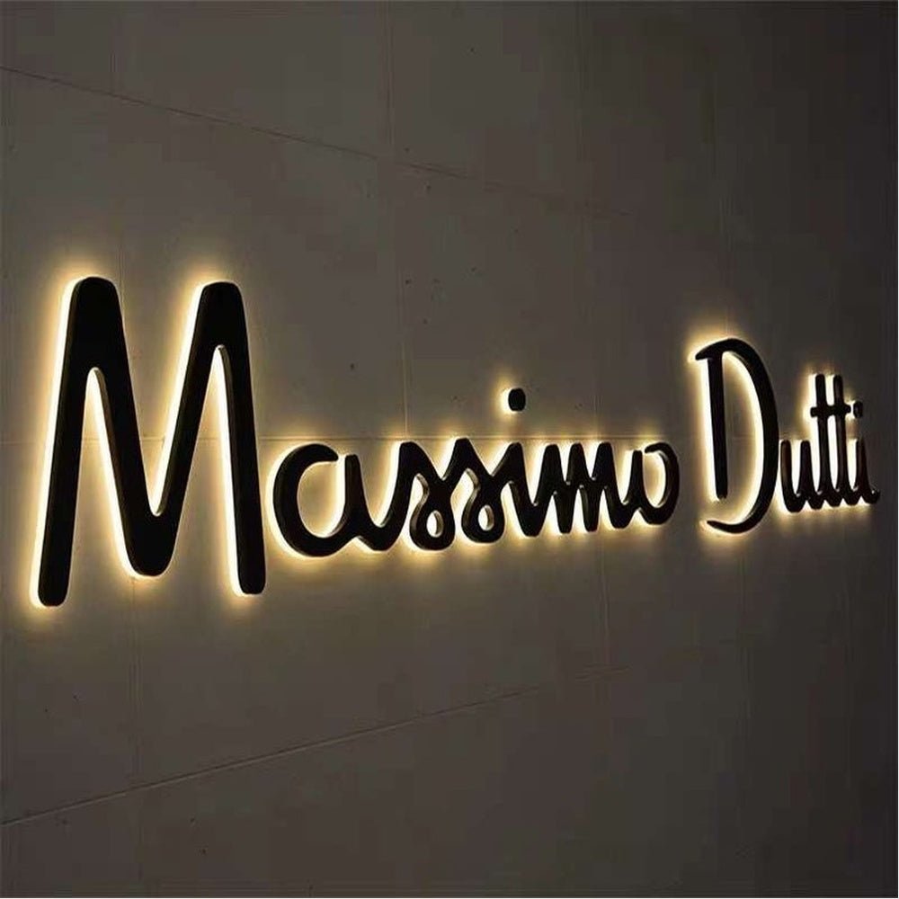 Massimo Dutti 3D Backlit Channel Letters Led Light Sign - Shineneon