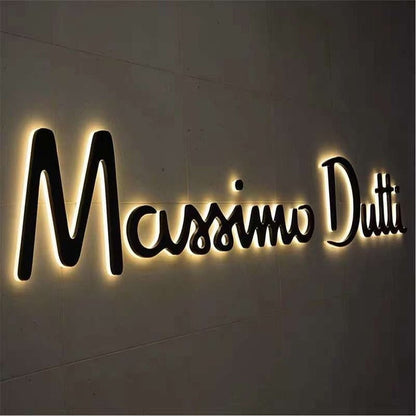 Massimo Dutti 3D Backlit Channel Letters Led Light Sign - Shineneon
