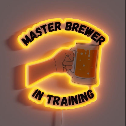 Master Brewer In Training Rgb Led Neon Sign - Custom LED neon sign front view