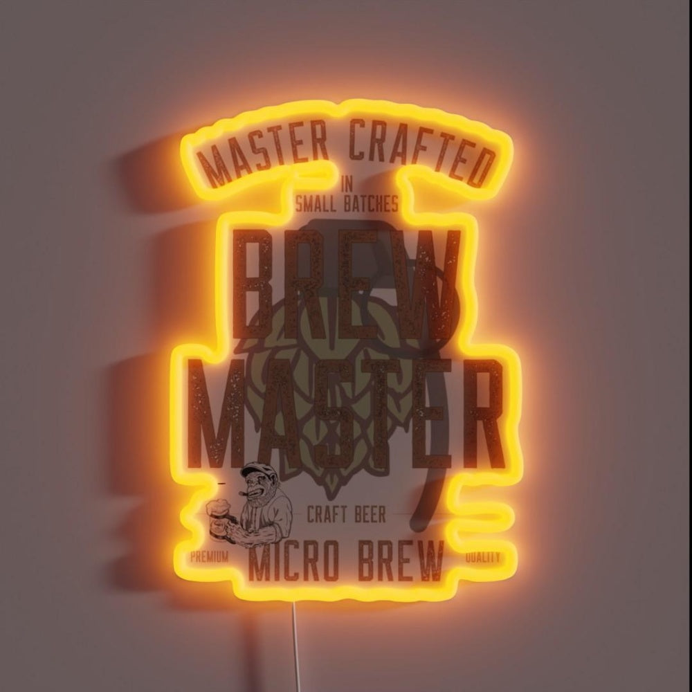 Master Brewer Rgb Led Neon Sign - Custom LED neon sign front view