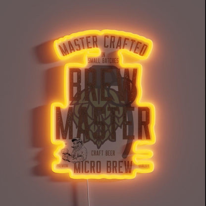 Master Brewer Rgb Led Neon Sign - Custom LED neon sign front view