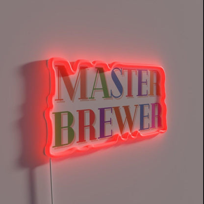 Master Brewer Rgb Led Neon Sign Bar Wall Decor - LED neon sign close-up detail