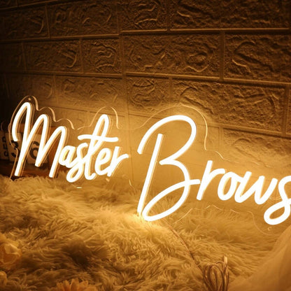 Master Brows Yellow Led Neon Sign - Shineneon