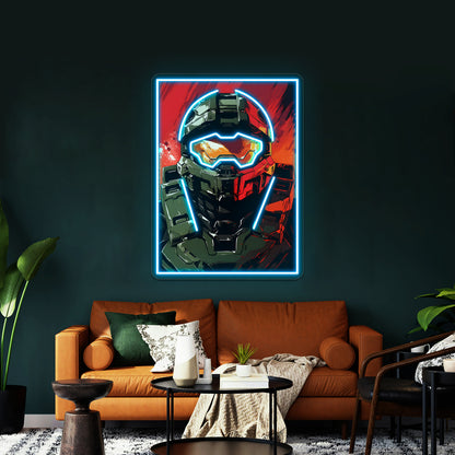 Master Chief Wall Decor Artwork Neon Signs