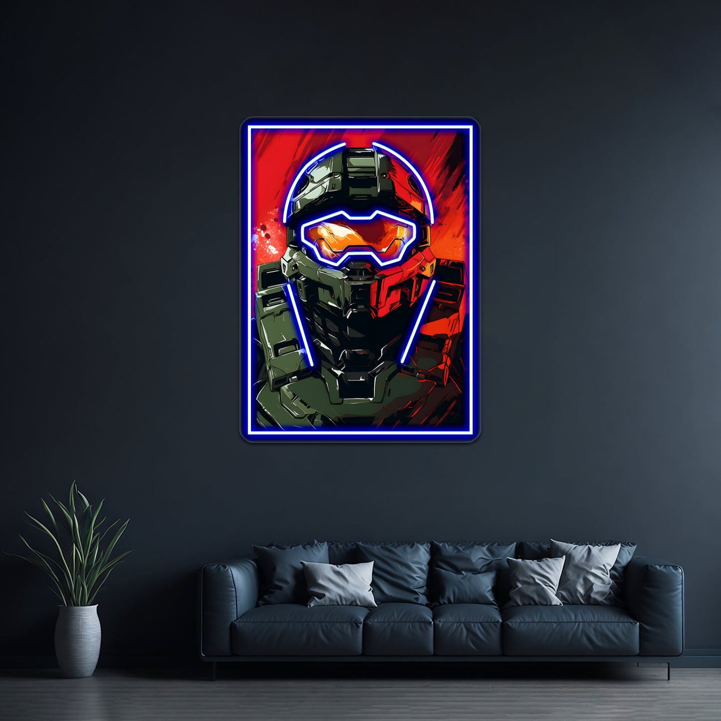 Master Chief Wall Decor Artwork Neon Signs