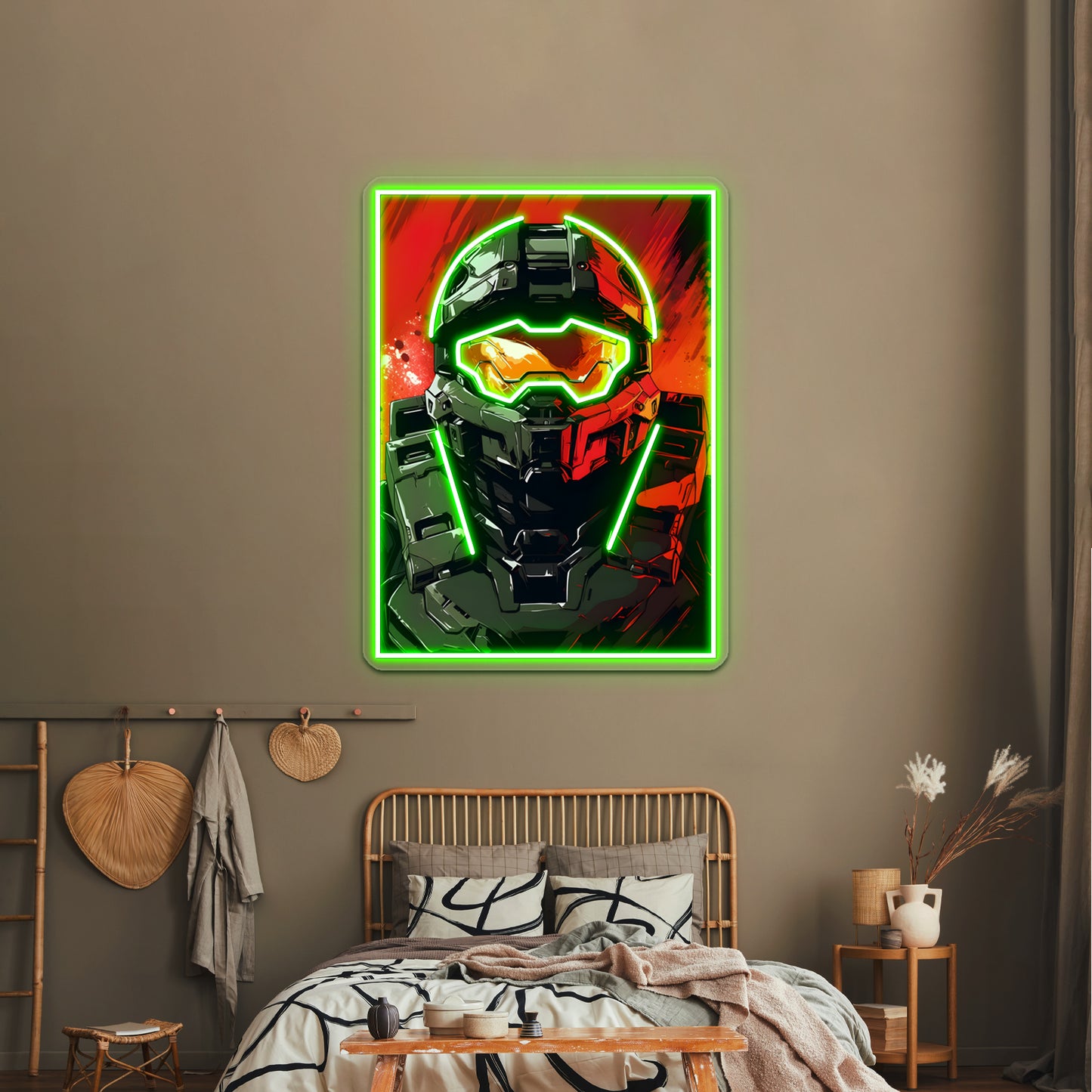 Master Chief Wall Decor Artwork Neon Signs