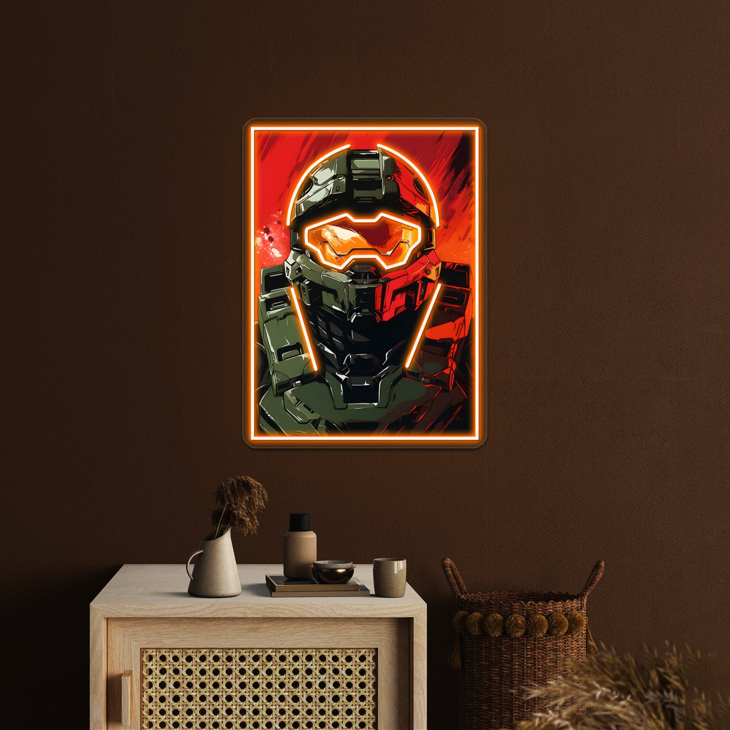 Master Chief Wall Decor Artwork Neon Signs