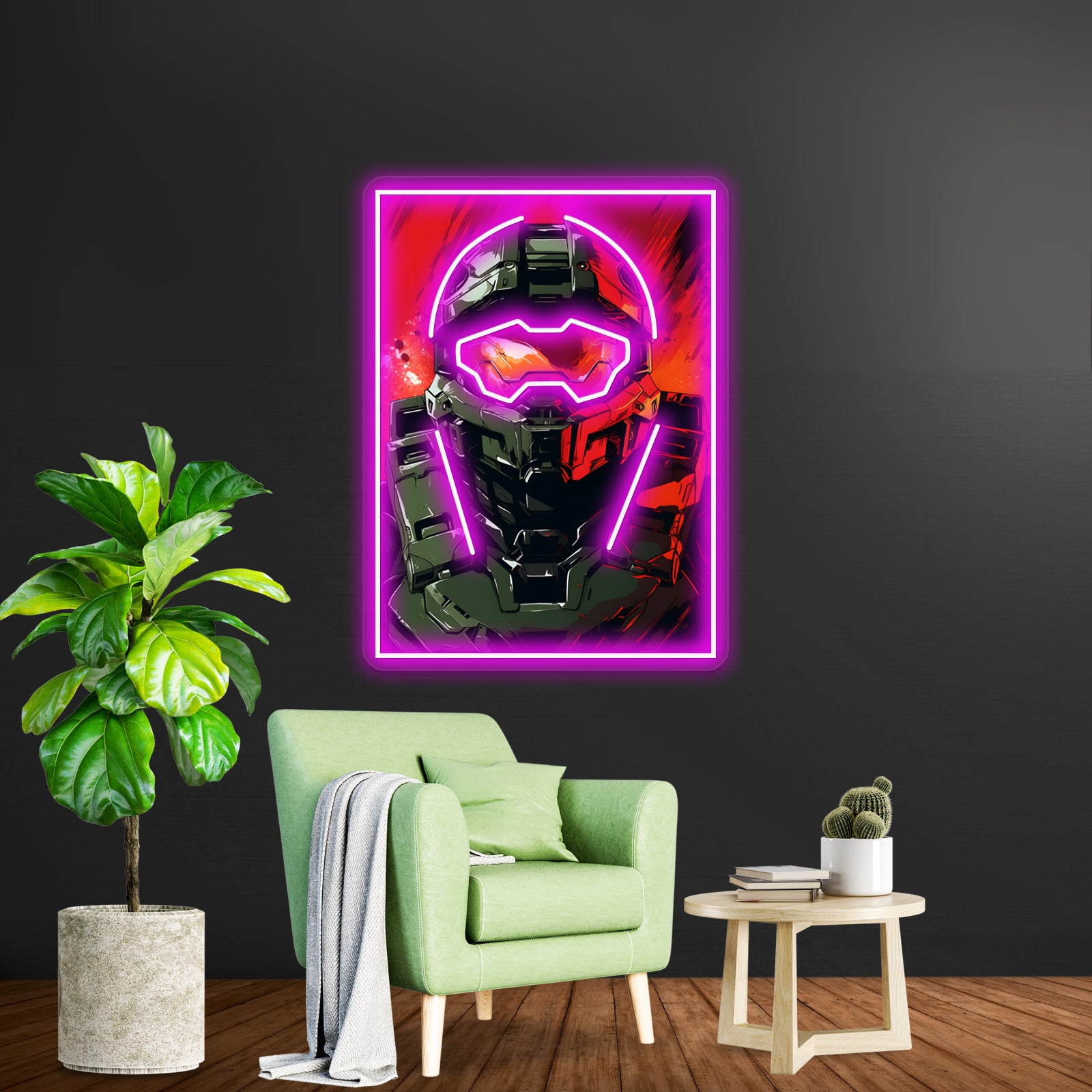 Master Chief Wall Decor Artwork Neon Signs | Shineneon
