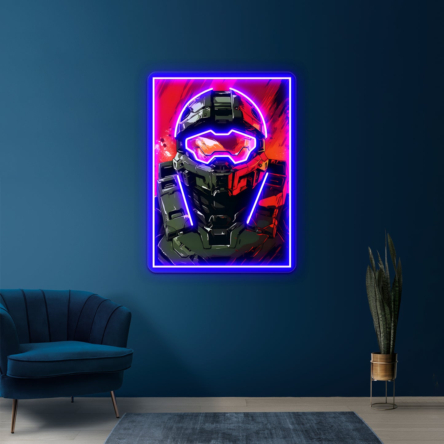 Master Chief Wall Decor Artwork Neon Signs