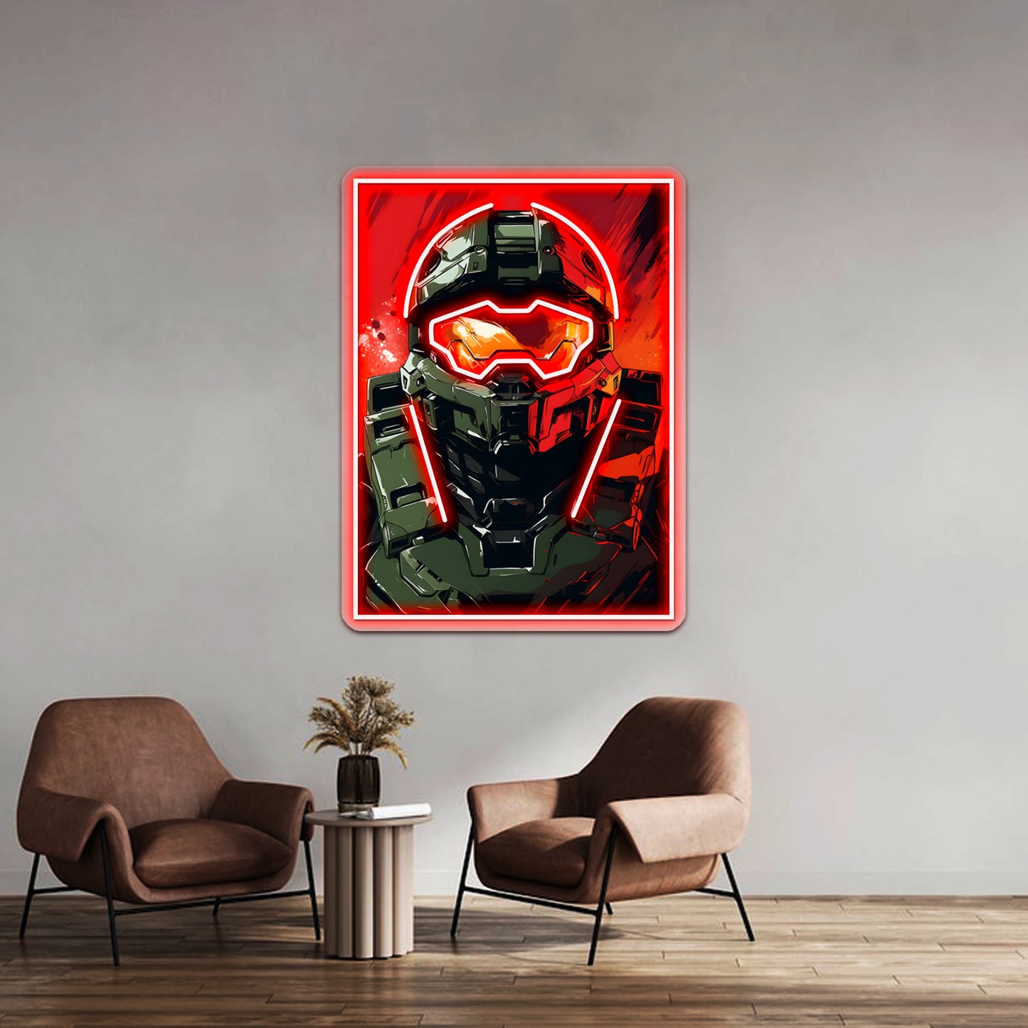 Master Chief Wall Decor Artwork Neon Signs