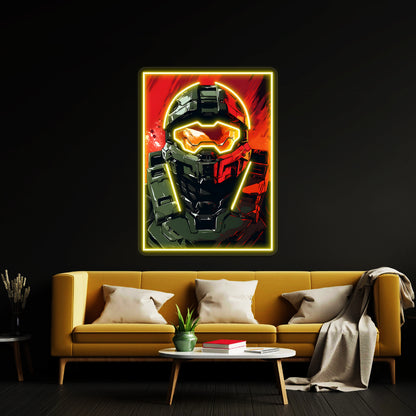 Master Chief Wall Decor Artwork Neon Signs