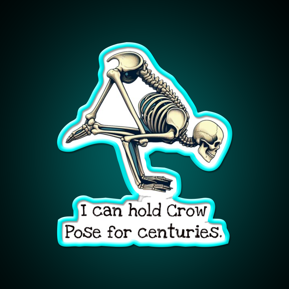 Mastering Crow Pose Across Eternity Yoga Led Neon Sign Rgb Color