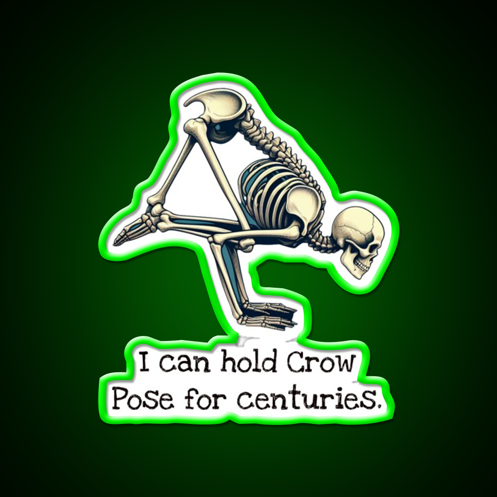 Mastering Crow Pose Across Eternity Yoga Led Neon Sign Rgb Color