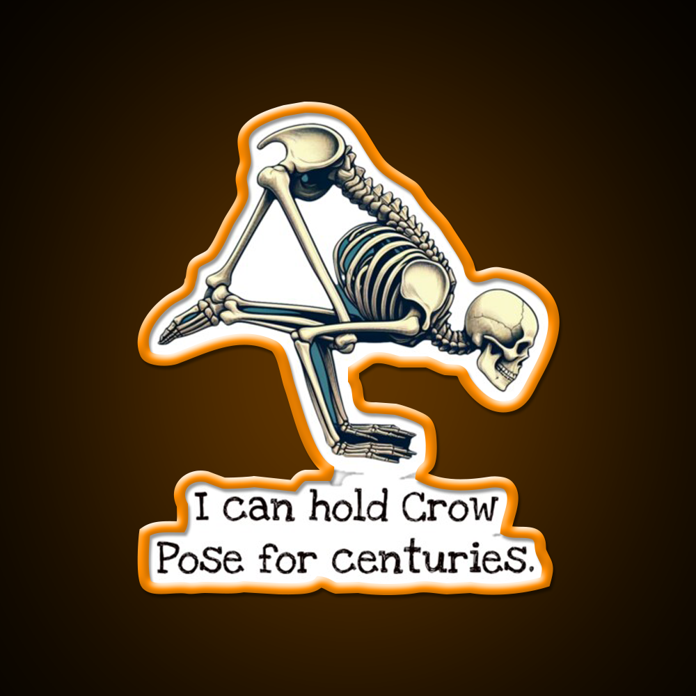 Mastering Crow Pose Across Eternity Yoga Led Neon Sign Rgb Color