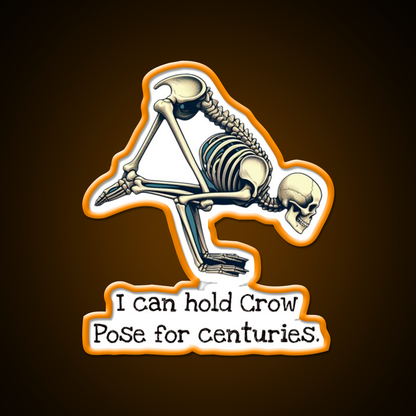 Mastering Crow Pose Across Eternity Yoga Led Neon Sign Rgb Color