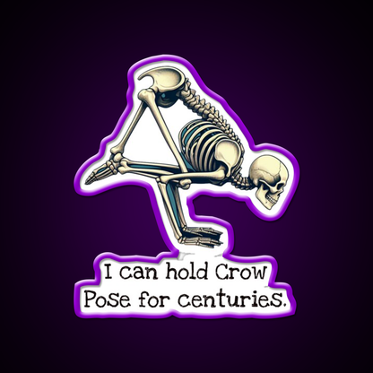 Mastering Crow Pose Across Eternity Yoga Led Neon Sign Rgb Color