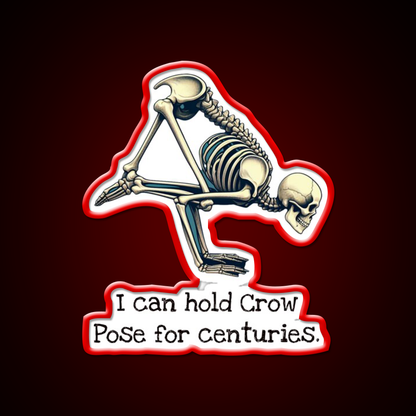 Mastering Crow Pose Across Eternity Yoga Led Neon Sign Rgb Color