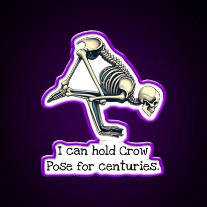 Mastering Crow Pose Across Eternity Yoga Led Neon Sign Rgb Color - Shineneon