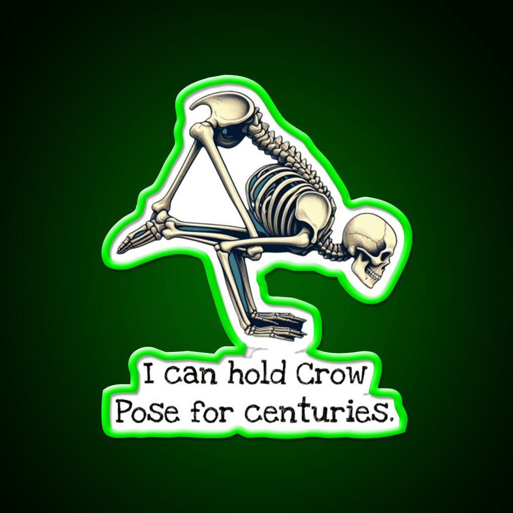 Mastering Crow Pose Across Eternity Yoga Led Neon Sign Rgb Color - Shineneon