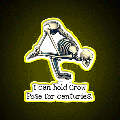 Mastering Crow Pose Across Eternity Yoga Led Neon Sign Rgb Color