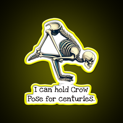 Mastering Crow Pose Across Eternity Yoga Led Neon Sign Rgb Color