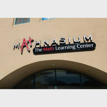 Mat Hnasium Math Learning Center 3D Frontlit Channel Letters Led Light Sign