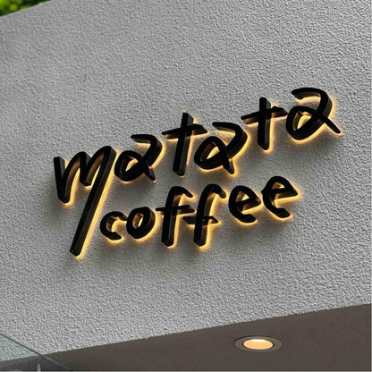 Matata Coffee 3D Backlit Channel Letters Led Light Sign
