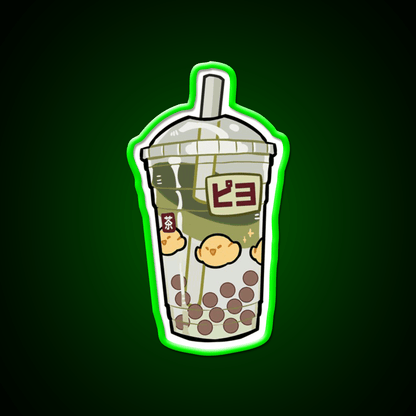 Matcha Boba Snack Food Led Neon Sign Rgb Color - Shineneon