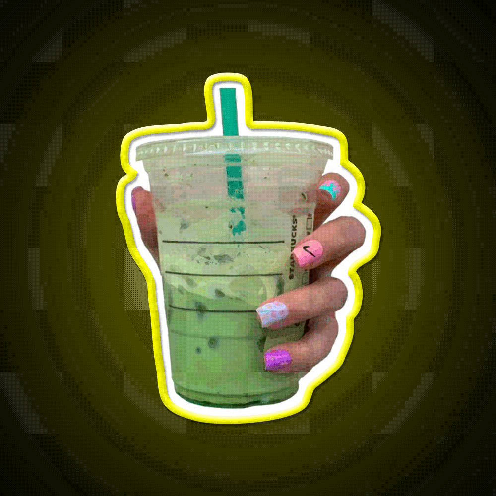 Matcha Please Nail Salon Led Neon Sign Rgb Color - Custom LED neon sign front view