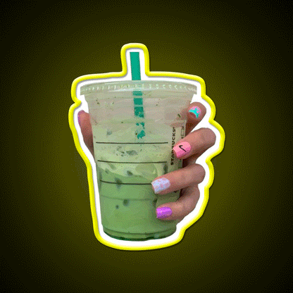 Matcha Please Nail Salon Led Neon Sign Rgb Color - Custom LED neon sign front view