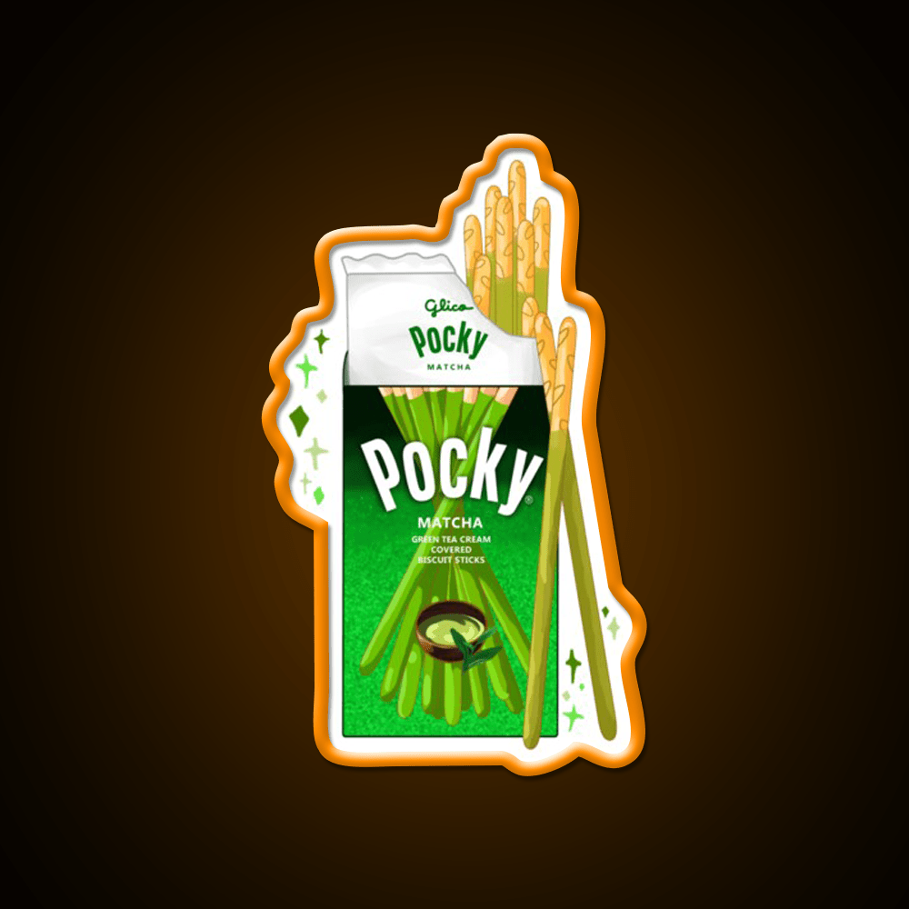 Matcha Pocky Snack Food Led Neon Sign For Snack Room Rgb Color - Shineneon