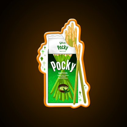 Matcha Pocky Snack Food Led Neon Sign For Snack Room Rgb Color - Shineneon