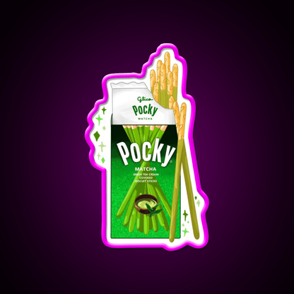 Matcha Pocky Snack Food Led Neon Sign For Snack Room Rgb Color - Shineneon