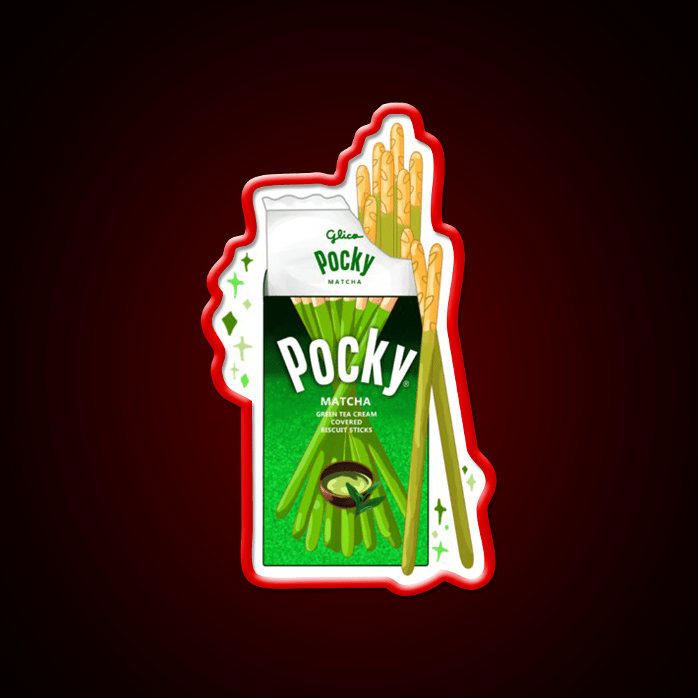 Matcha Pocky Snack Food Led Neon Sign For Snack Room Rgb Color - Shineneon