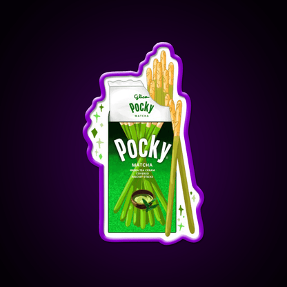 Matcha Pocky Snack Food Led Neon Sign For Snack Room Rgb Color - Shineneon