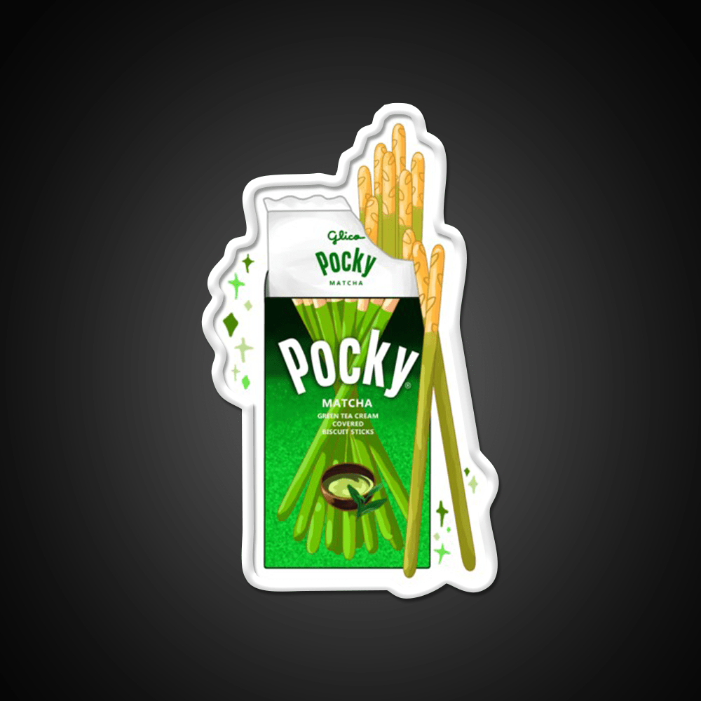 Matcha Pocky Snack Food Led Neon Sign For Snack Room Rgb Color - Shineneon