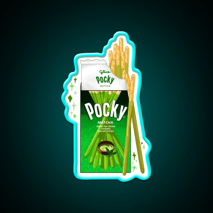 Matcha Pocky Snack Food Led Neon Sign For Snack Room Rgb Color - Shineneon