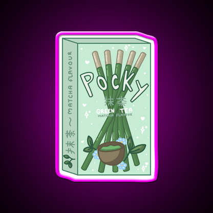 Matcha Pocky Snack Food Led Neon Sign Rgb Color - Shineneon