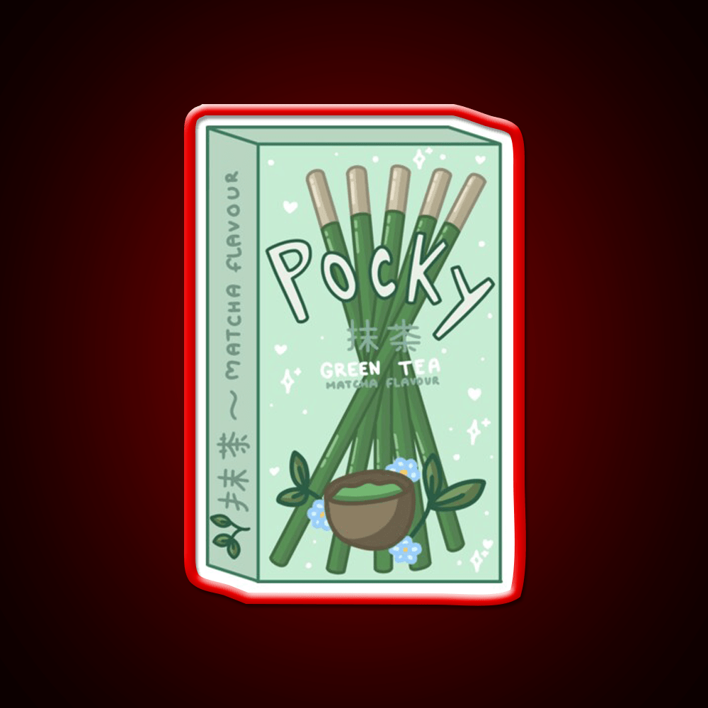 Matcha Pocky Snack Food Led Neon Sign Rgb Color - Shineneon