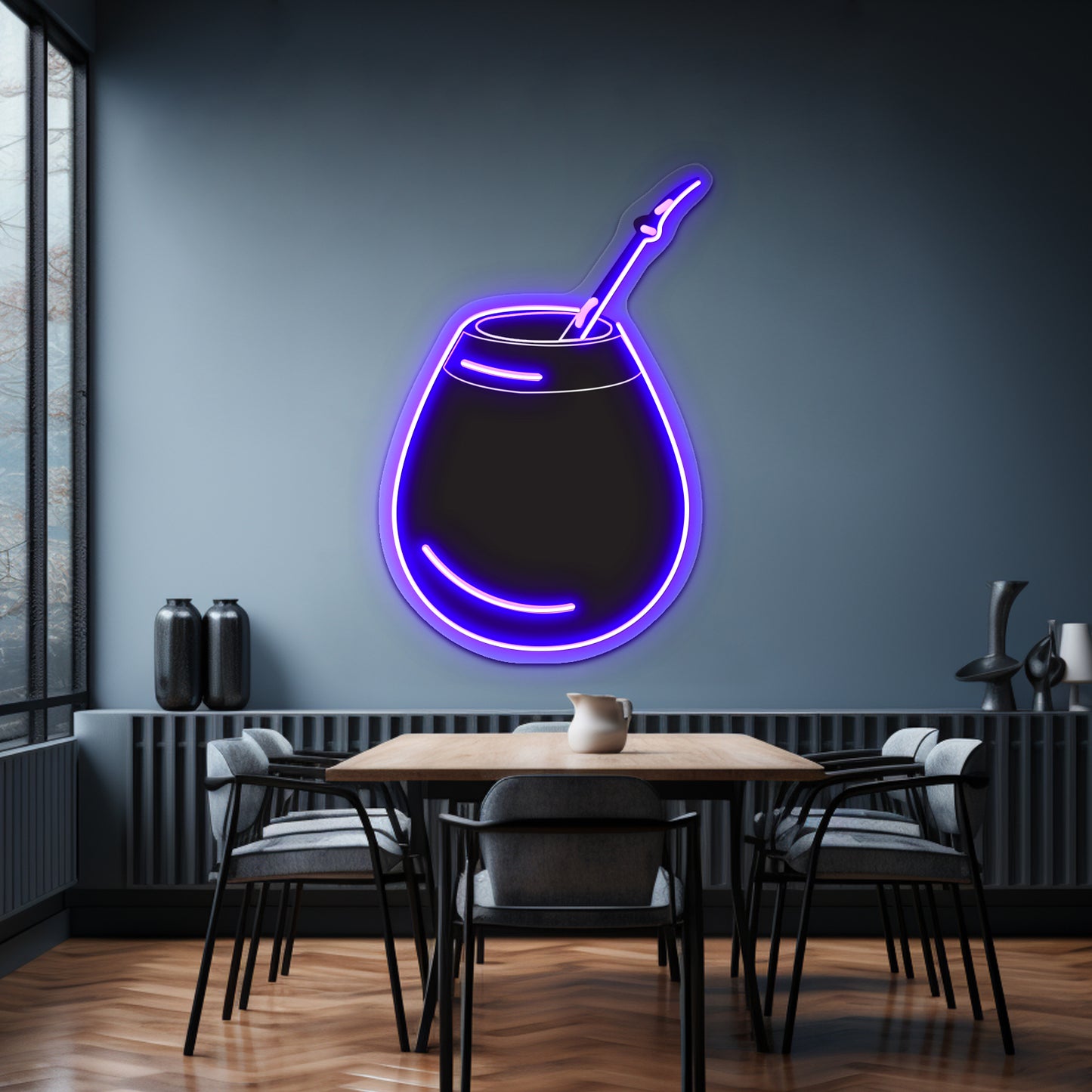 Mate Black Artwork Neon Wall Signs