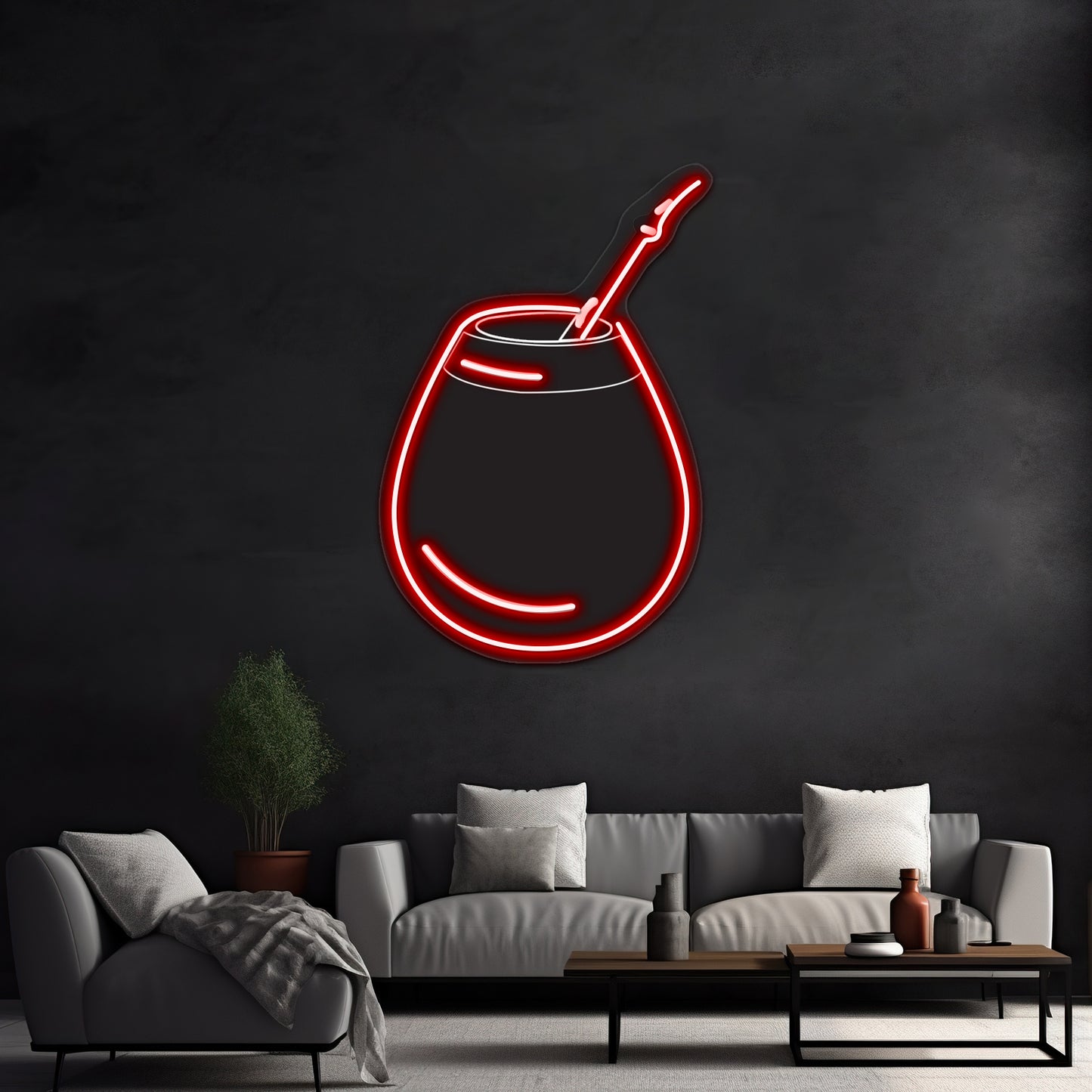 Mate Black Artwork Neon Wall Signs