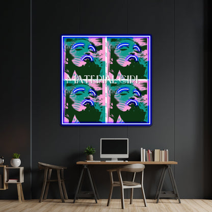 Material Girl Silhouette Pop Artwork Neon Wall Signs - Shineneon