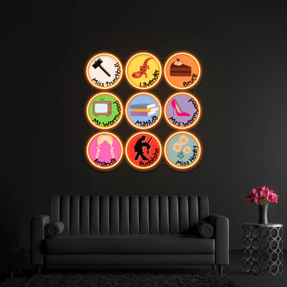 Matilda Characters Pop Artwork Neon Wall Signs - Shineneon