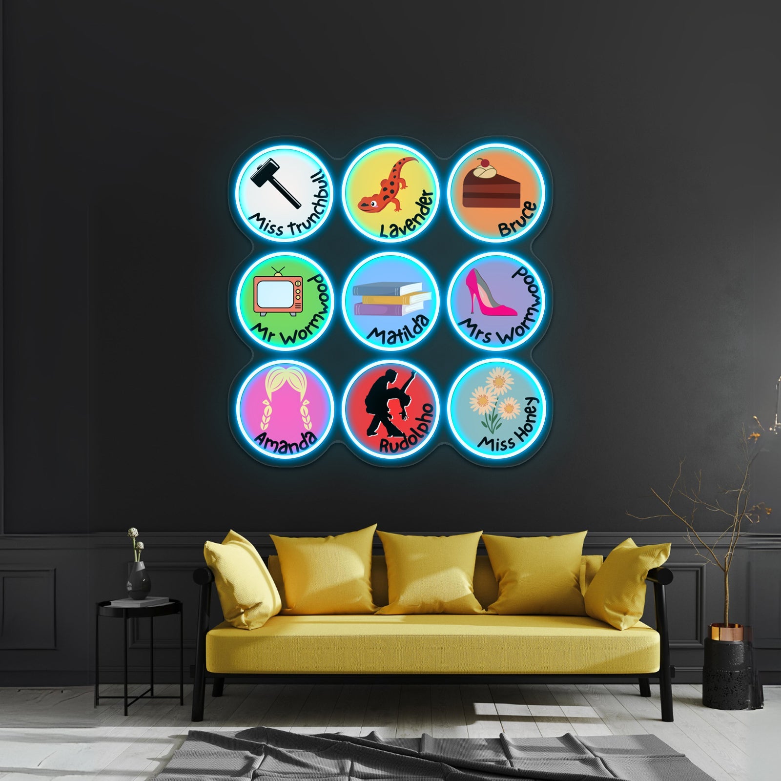 Matilda Characters Pop Artwork Neon Wall Signs - Shineneon