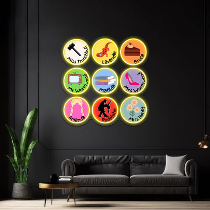 Matilda Characters Pop Artwork Neon Wall Signs - Shineneon