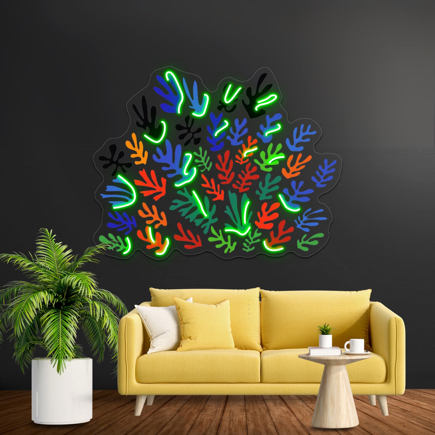 Matisse Floral Pattern 1 Wall Artwork Neon Signs