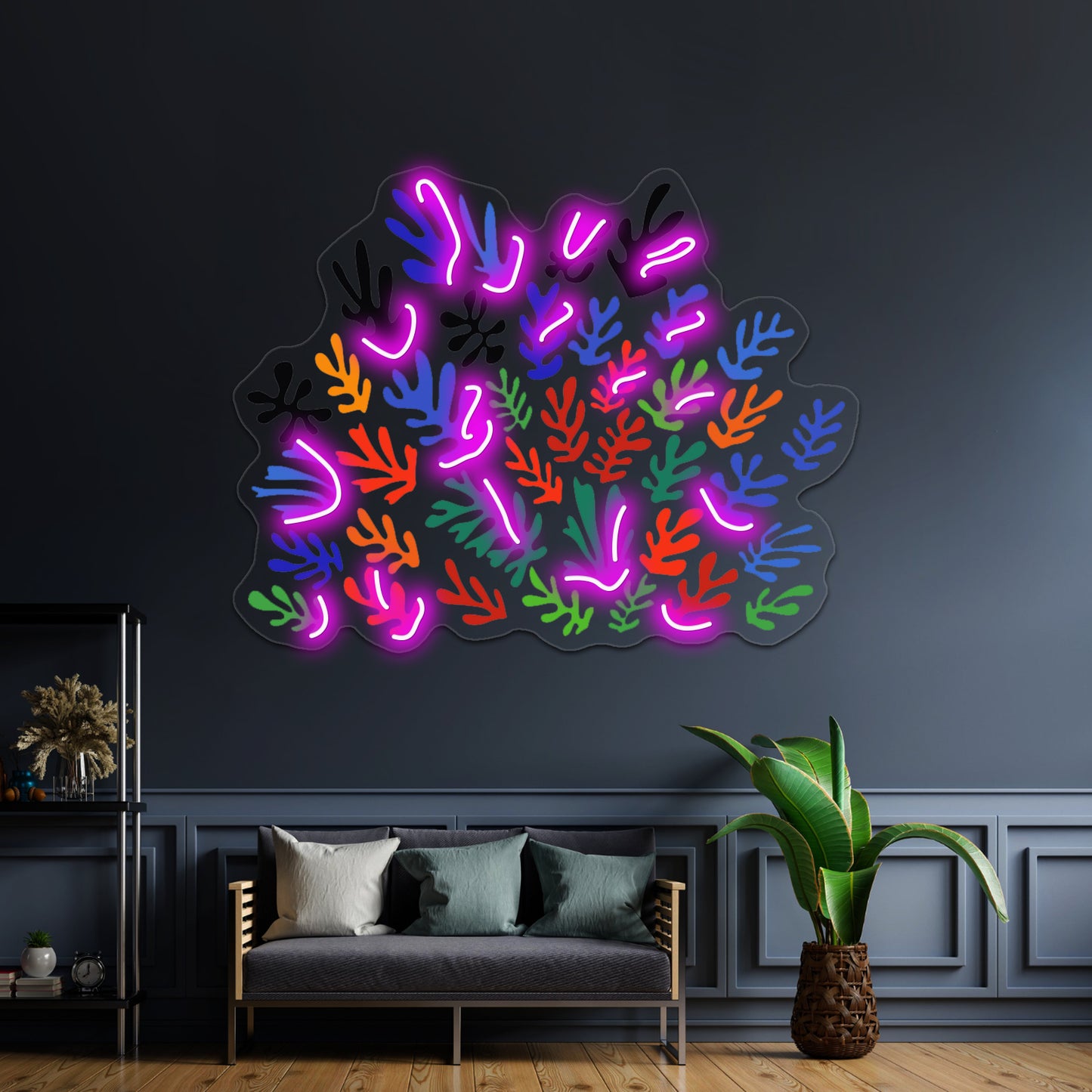 Matisse Floral Pattern 1 Wall Artwork Neon Signs