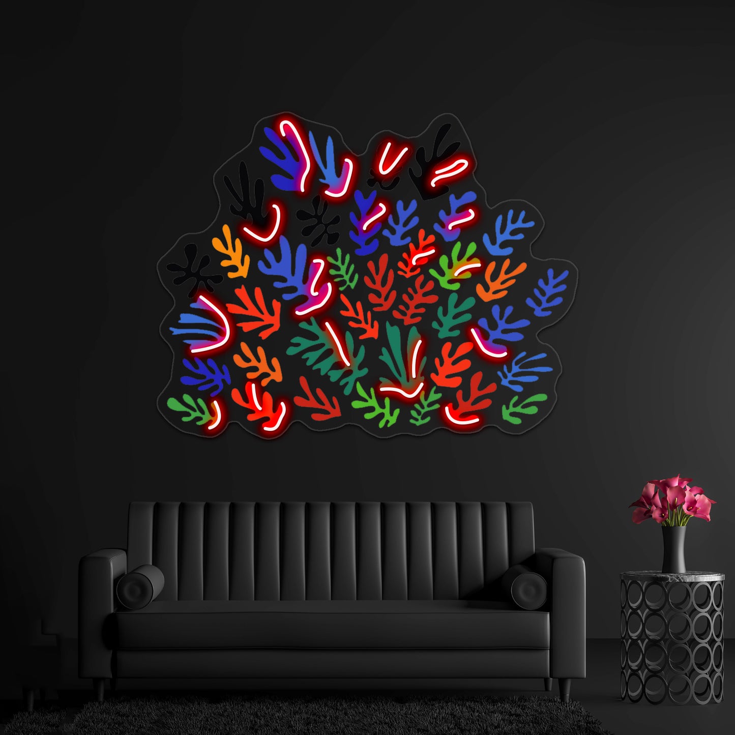 Matisse Floral Pattern 1 Wall Artwork Neon Signs