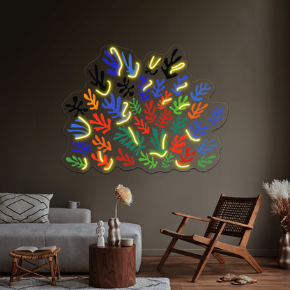 Matisse Floral Pattern 1 Wall Artwork Neon Signs