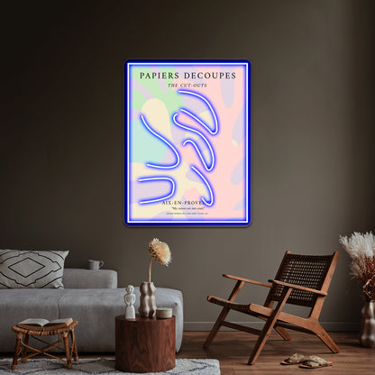 Matisse Inspired Art Denish Pastel Decor Exhibition Wall Artwork Neon Signs